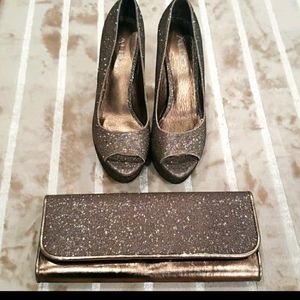 Gold Clutch (shoes not included in this post)